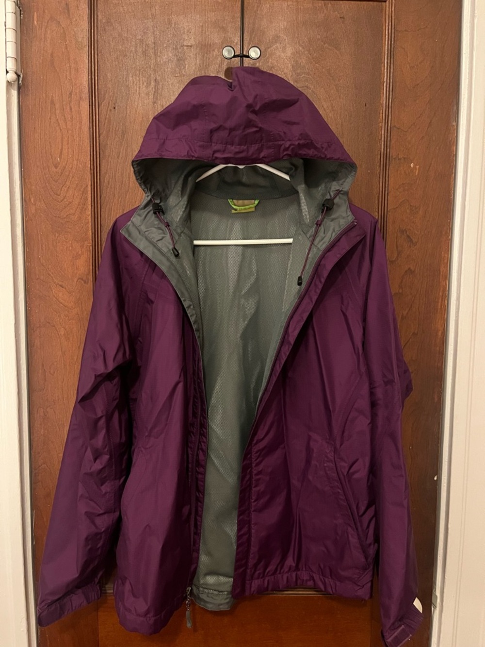 Koppen Purple Hooded Utility Jacket with Gray Lining